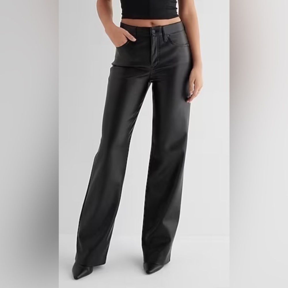 Express Black, genuine, leather boot, leg pants, size 2